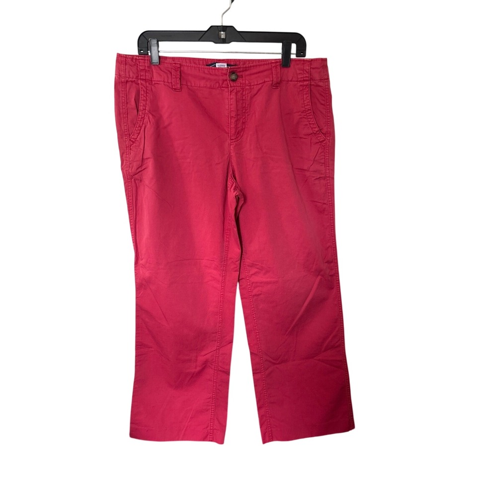 Gap Straight Leg Chino Pants Womens 12 Pink 100% Cotton Mid Rise